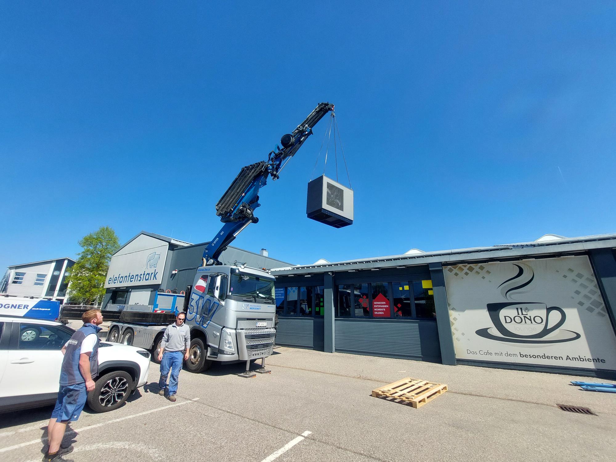 Neue Wärmepumpe am Standort Steyr