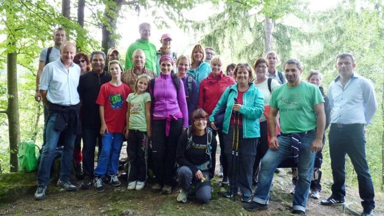 Das elefantenstarke Team am Kerzenstein im Pesenbachtal