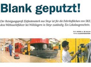 Reinigung bei der Firma SKF